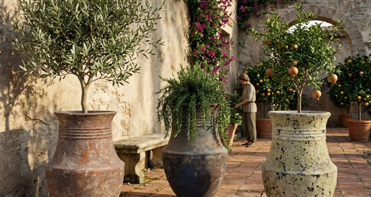 #LargeFormatPottery #GardenDesign #LandscapeArchitecture #Stoneware Pots